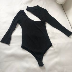 Black cut out bodysuit